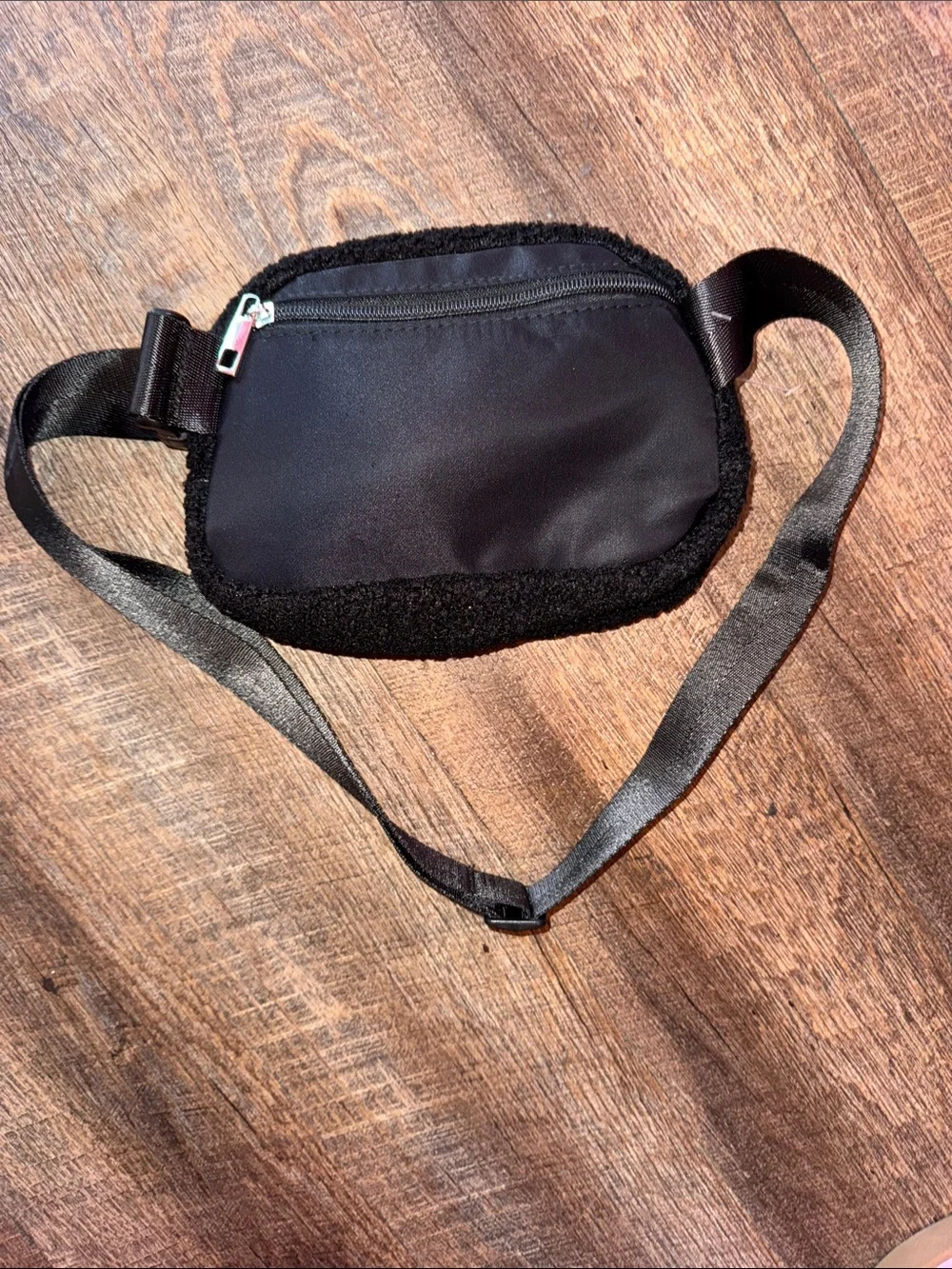 Black Crystal-Embellished Belt Bag